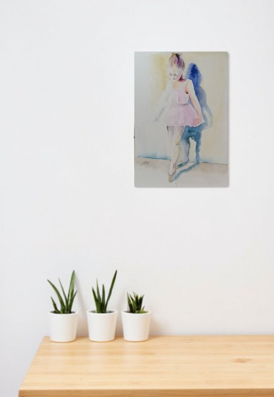 Little ballerina in white