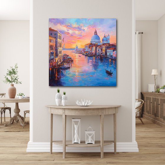 Romantic Venice at Sunset
