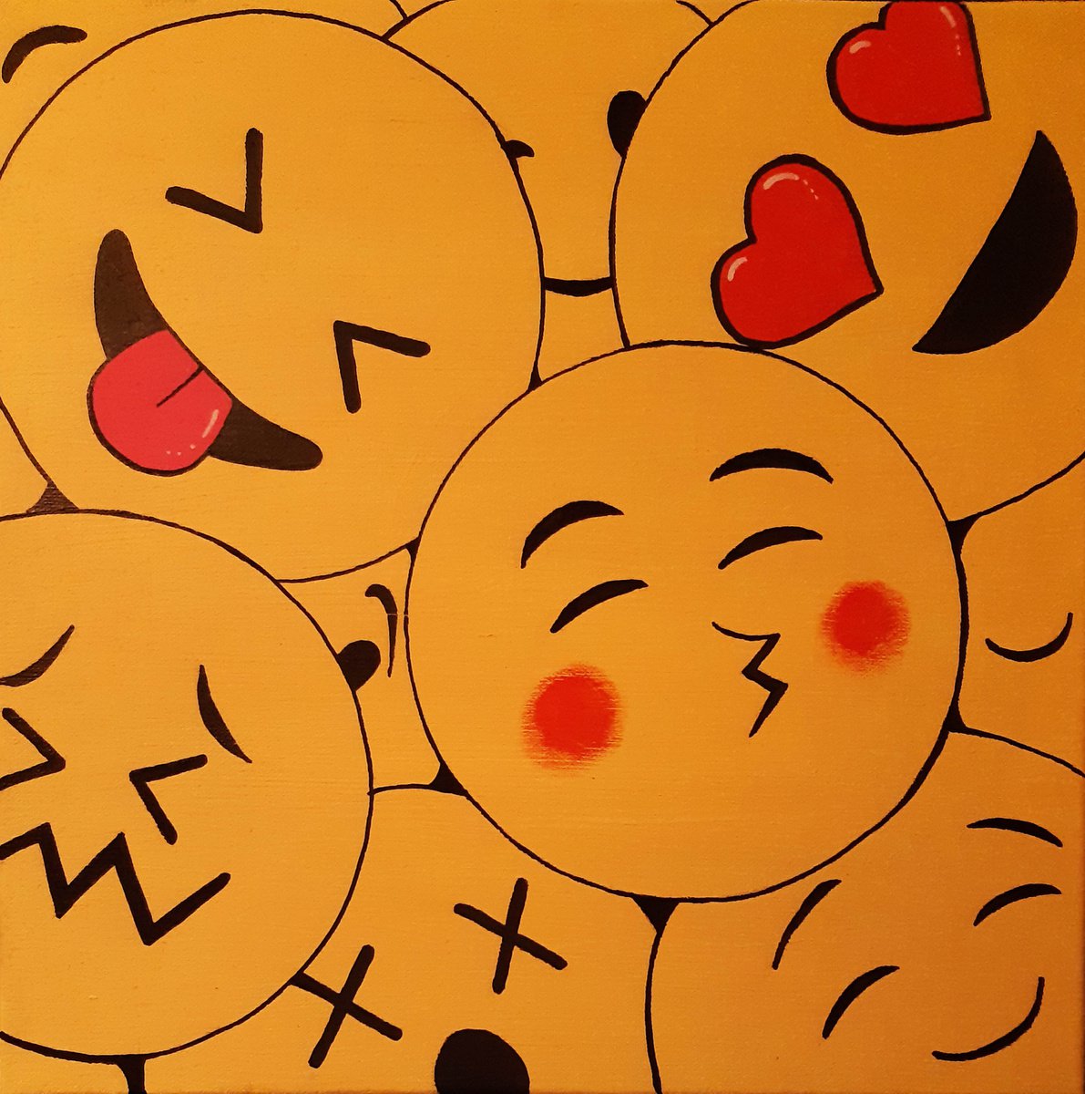 Emojis (2020) Acrylic painting by Ross Hendrick Artfinder