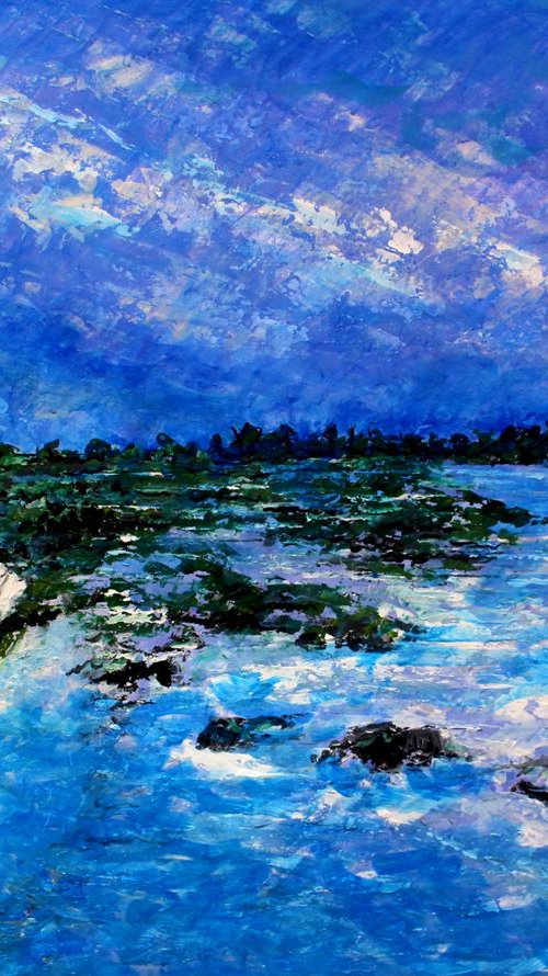 The  Smoke That Thunders (Large 40" x 30" -102 cm x 76 cm painting ) by Paul J Best