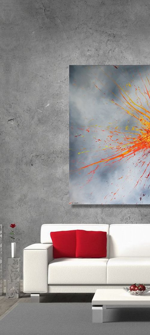 Luminous Bursts III (Spirits Of Skies 196073)  (140 x 140 cm) (56 x 56 inches) XXXL by Ansgar Dressler