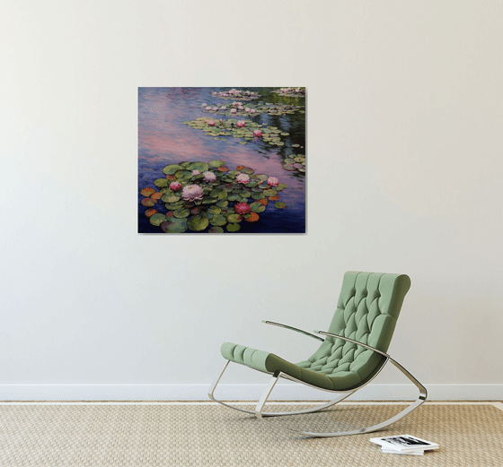 "Water lilies on the water"