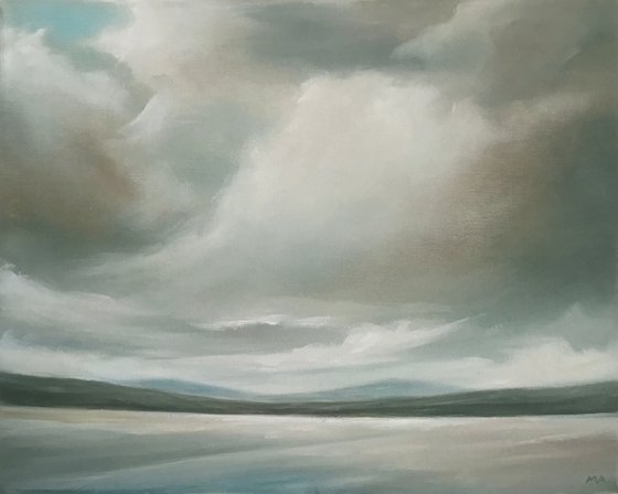 The Skies Declared Glory - Original Seascape Oil Painting on Stretched Canvas