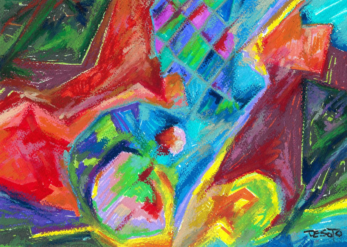 Abstract Painting By Ben De Soto, 12 X 9, Abstract 66, Original Artwork