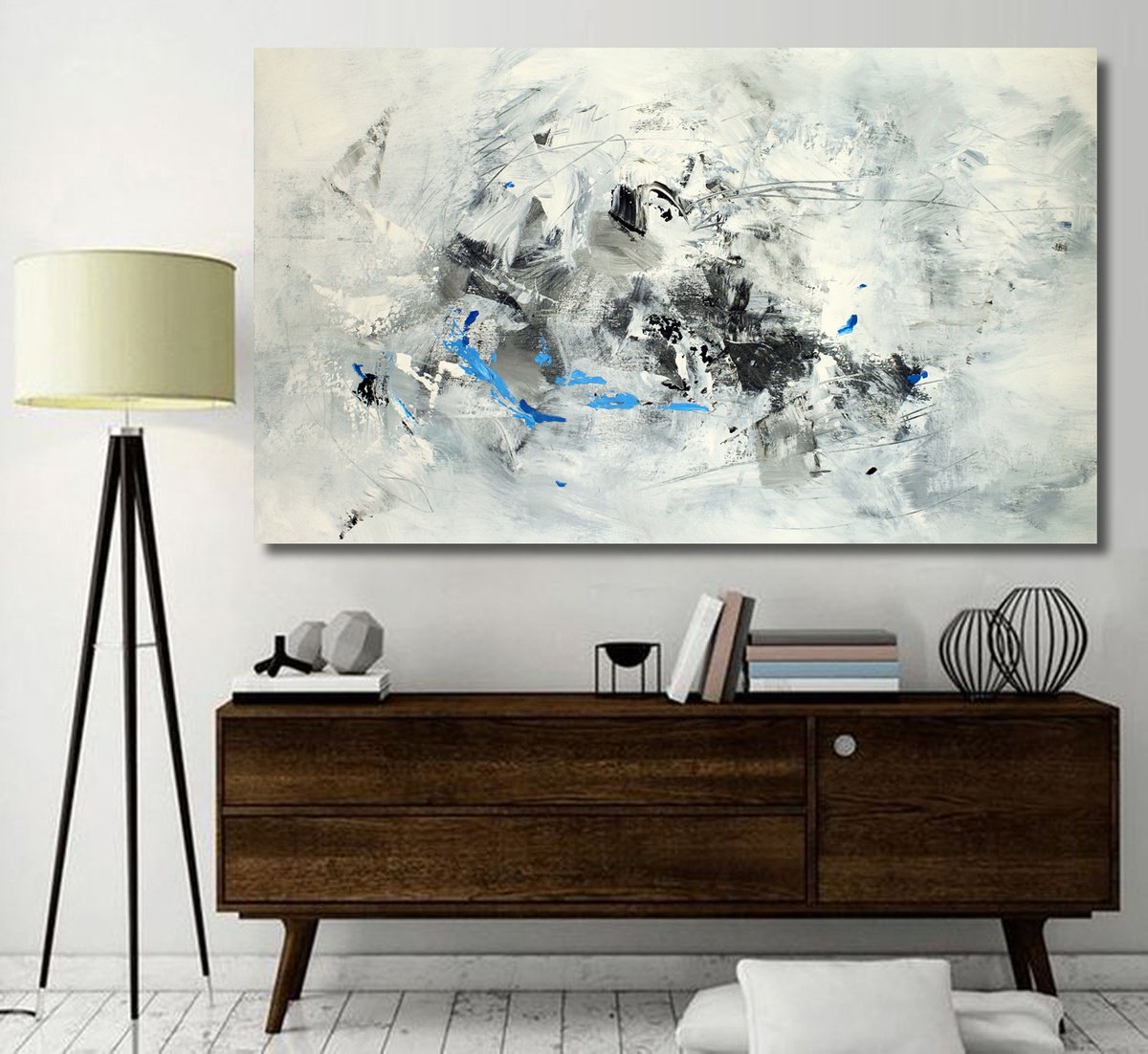 Abstract Oil Painting By Hugh Abernethy, 60 X 36, Puneningin, Original Artwork