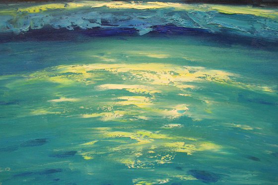 Night moment by sea