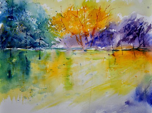 Colourful pond by Pol Henry Ledent