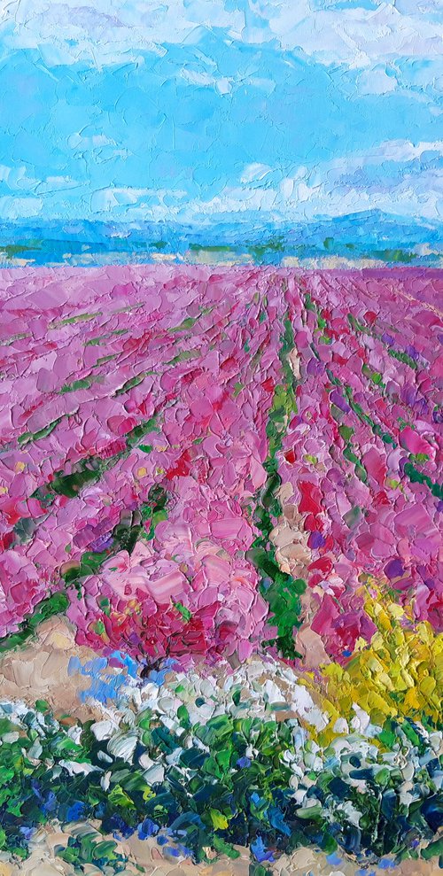 Peach tree field by Irena Heinz