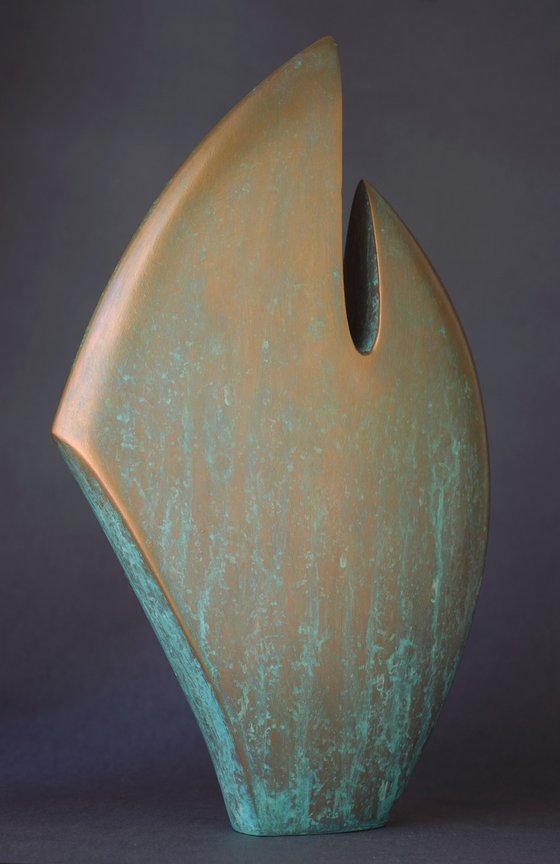 Abstract 03 | Resin/Copper Patina Sculpture