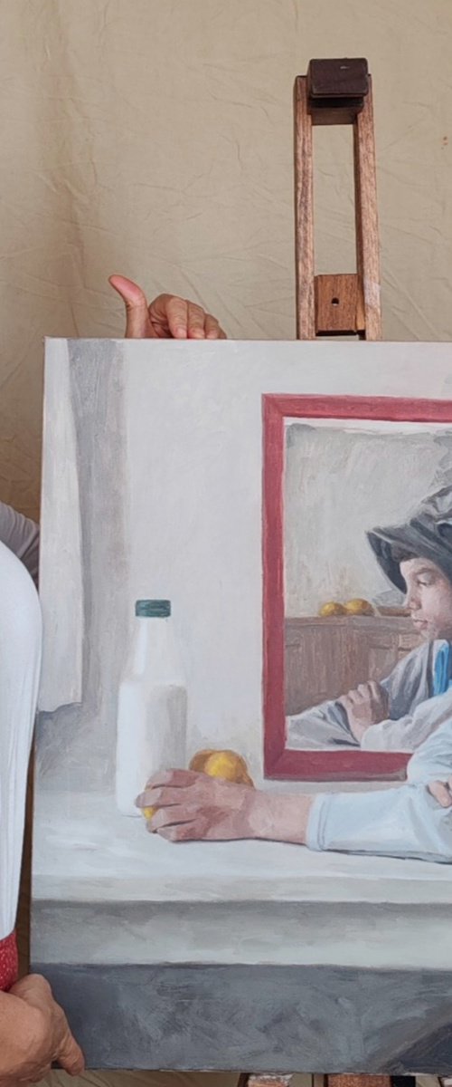 Boy with mirror by Radosveta Zhelyazkova