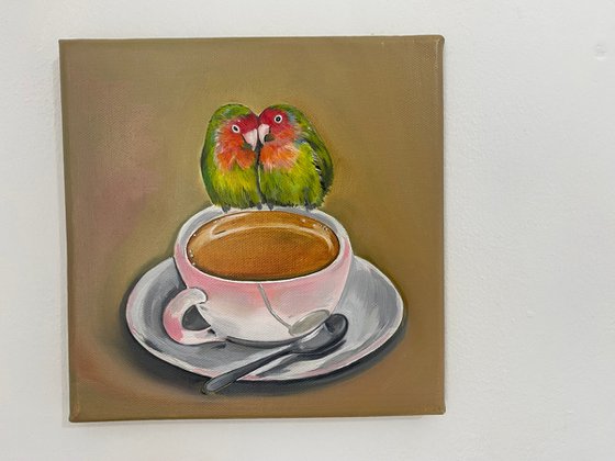 “Tea for two” Oil painting