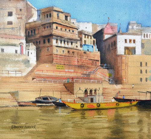 Ghats of Varanasi by Ramesh Jhawar