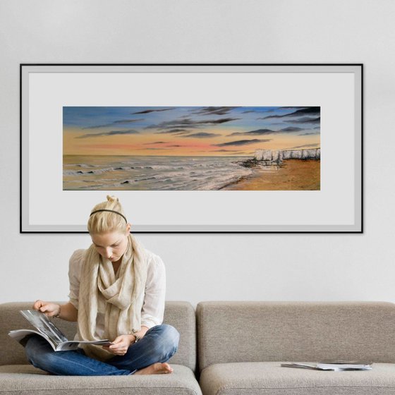 Botany bay Broadstairs seascape large canvas
