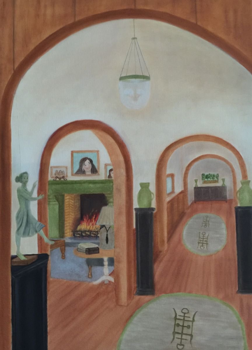 INTERIOR WITH ARCHES by Leslie Dannenberg