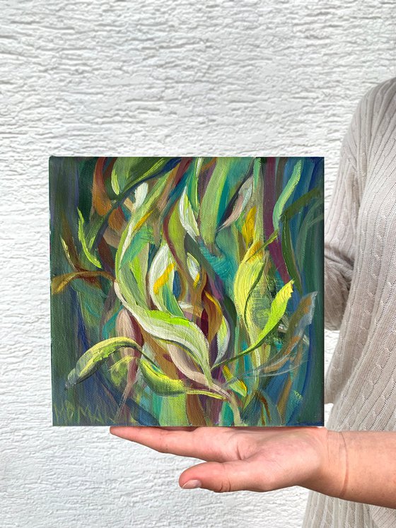 Feeling. Abstract oil painting