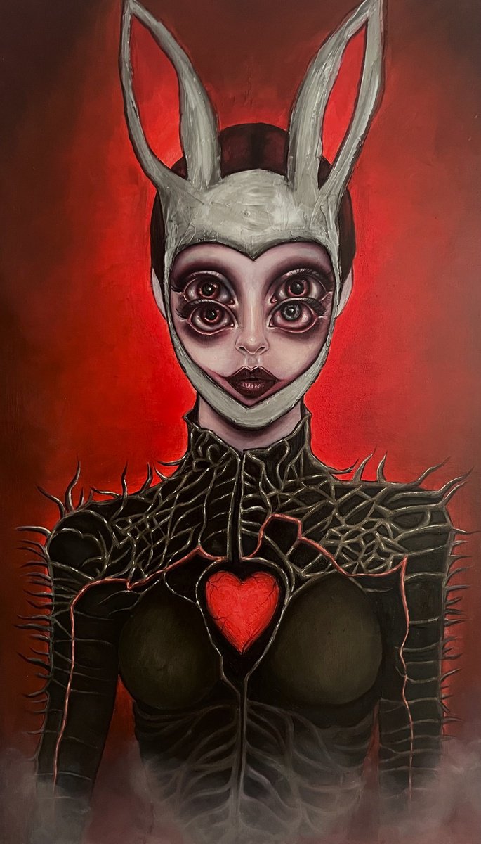 Surrealistic Painting , Still Beating By Agnieszkowa, 24 X 39, Artwork For Sale On Artfinder