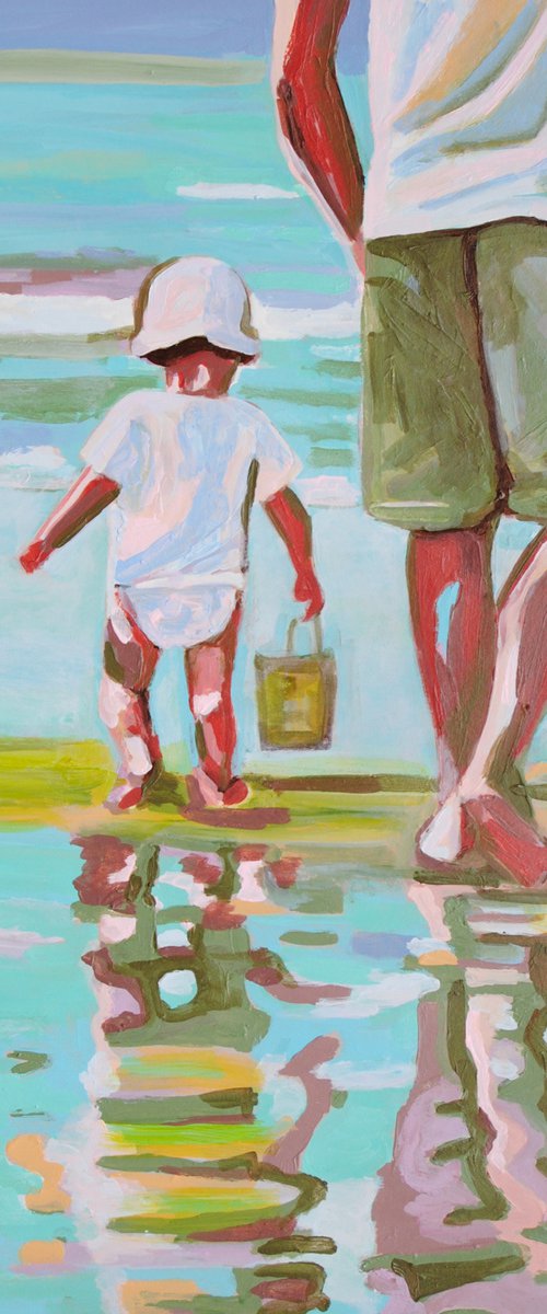At the beach / 71 x 51 cm by Alexandra Djokic