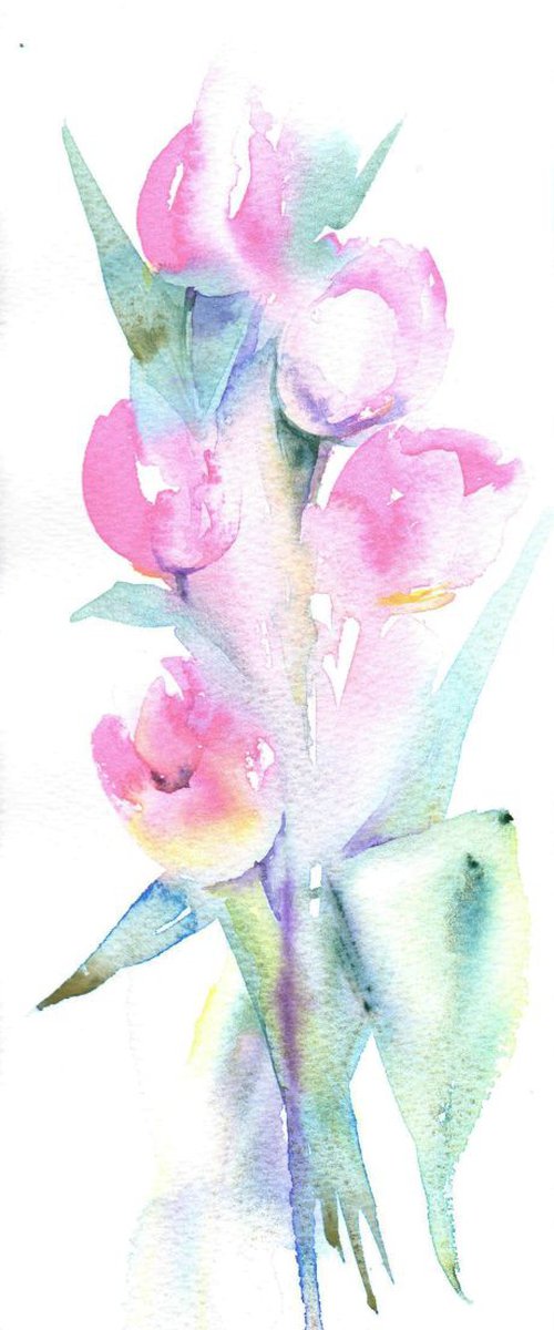 Bunch of Tulips 2 by Anjana Cawdell
