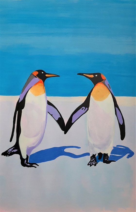 Penguins / 91 x 61 cm