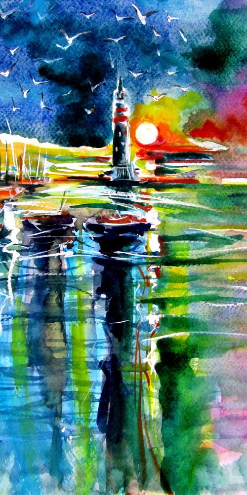 Port at sunrise III by Kovács Anna Brigitta