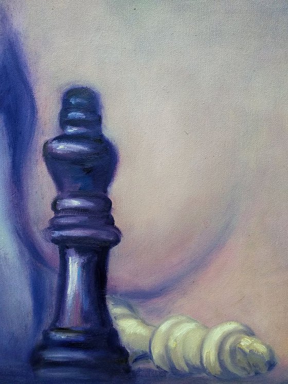Chess art King in check