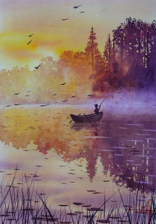 Morning fishing by Eugene Gorbachenko