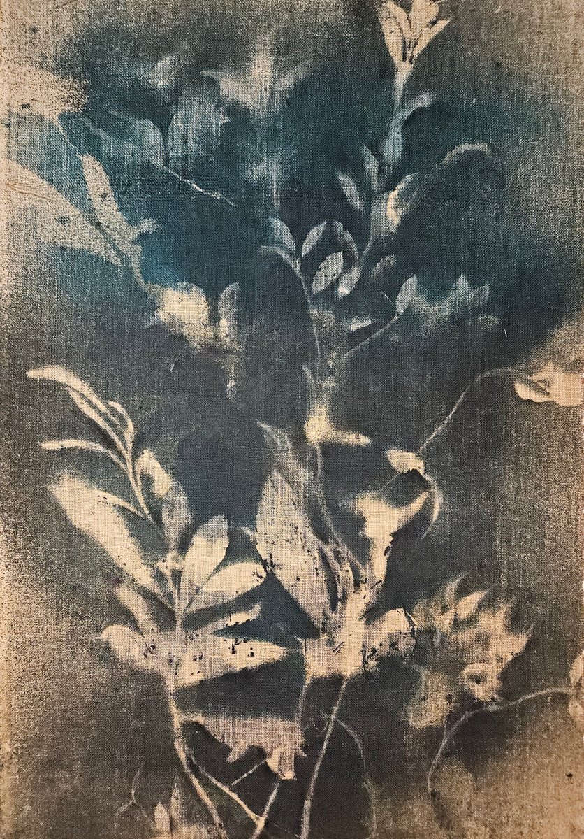 Surrealistic Botanical Acrylic Painting By Stefano Mazzolini, 39 X 59", Rf6162 Double-Sided, Original Artwork