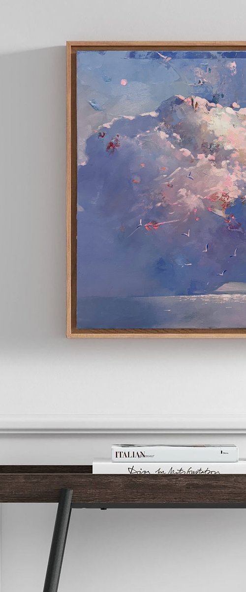 Clouds. Blushing Sky of Taormina by Natalia Yampolskaia