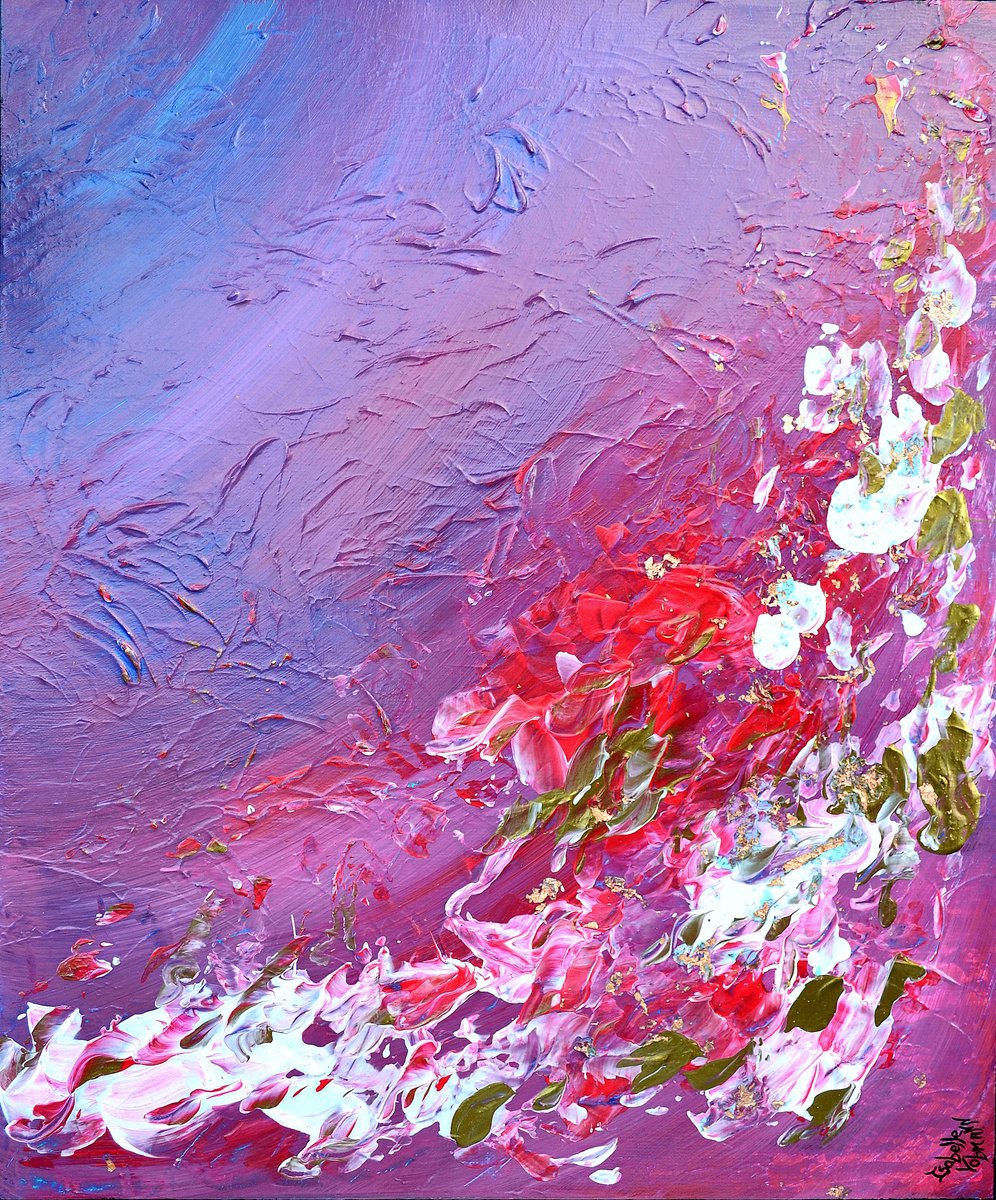 Abstract Acrylic Painting By Isabelle Vobmann, 18 X 22, Peaceful, Original Artwork