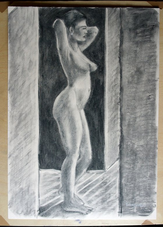 Female Figure #72 Charcoal