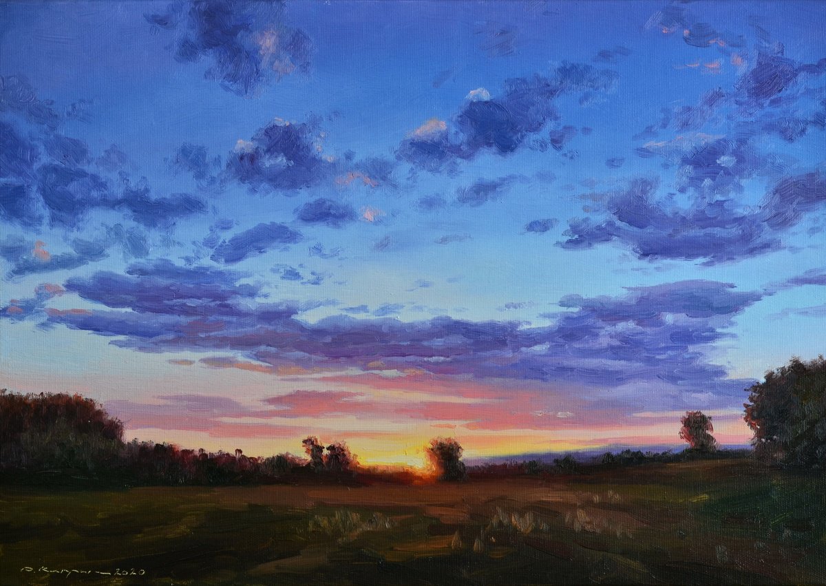 Dawn With Clouds By Ruslan Kiprych, 20 X 14, Artwork For Sale On Artfinder