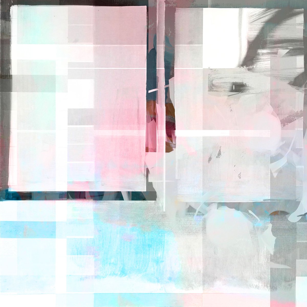 Abstract Print By The Most Active, 15 X 15", Lost Of Sound, Original Artwork