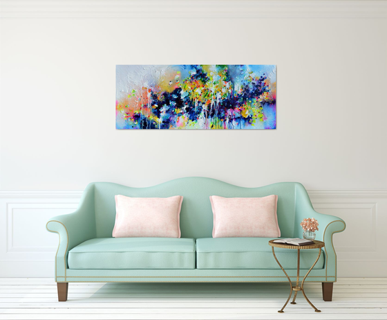 Fresh Moods 46 - Large Gallery Quality Ready to Hang Abstract Painting, Pastel Colors