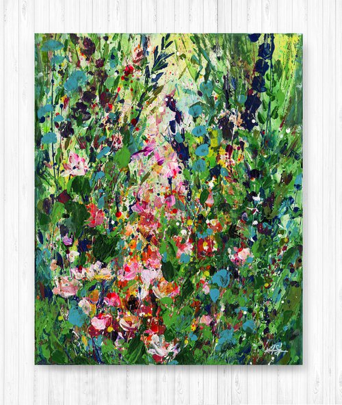Meadow Opulence 3 - Textural Floral Painting by Kathy Morton Stanion by Kathy Morton Stanion