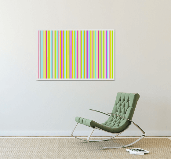 Abstraction colorful yellow pink blue stripes