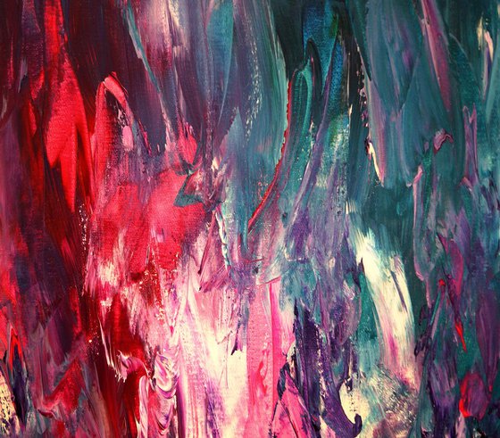 Magenta Turquoise Abstraction XXL 1