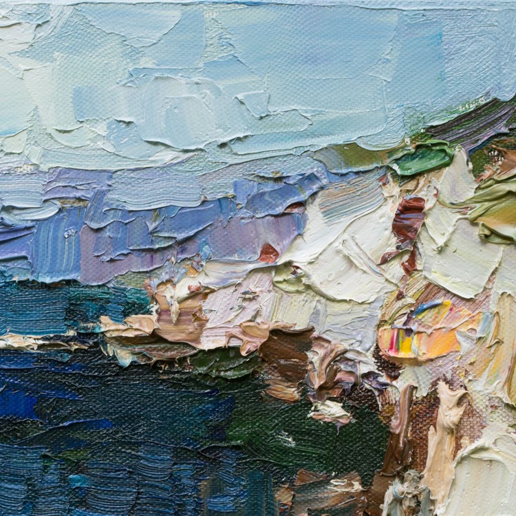Rocky Shore 4 Original Oil Seascape Painting Artfinder