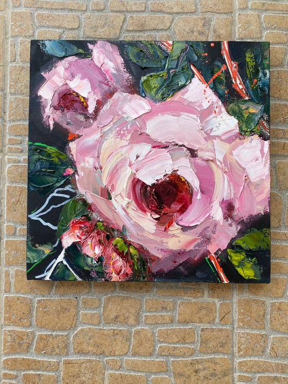 Lovely flowers for Lady original oil painting on canvas