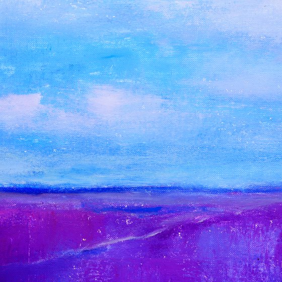 Landscape painting on canvas Lavender fields