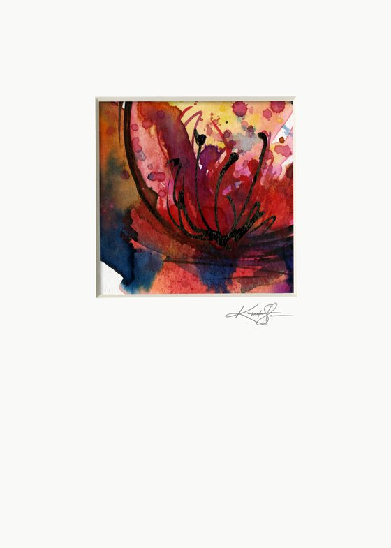 Soul Flower Collection 6 - 3 Flower Paintings by Kathy Morton Stanion