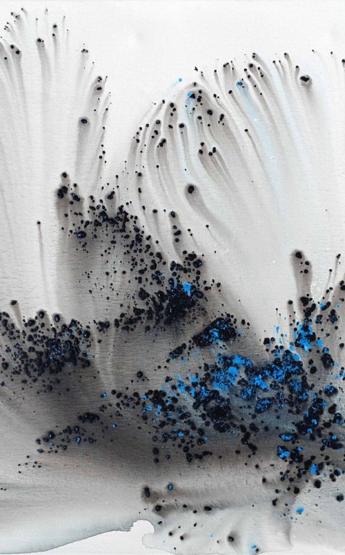 Nature 603 — Abstract Spray in Electric Blue by Muriel Napoli