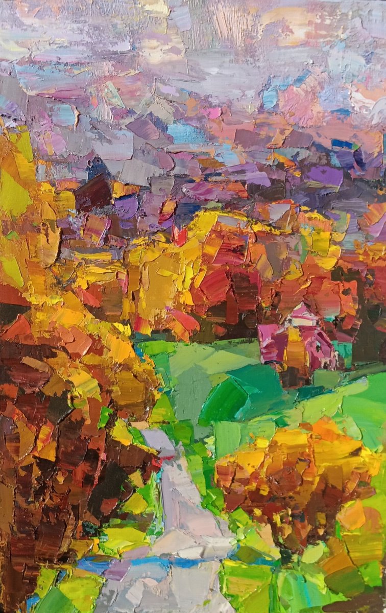 Route # 6. Autumn Glow By Ruslan Khais, 19 X 30, Artwork For Sale On Artfinder
