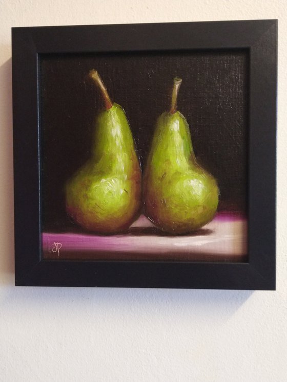 Pair of Pears  framed still life