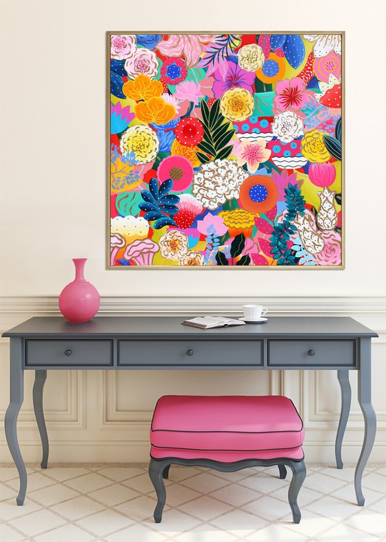 "Afternoon in the Flower Bed"