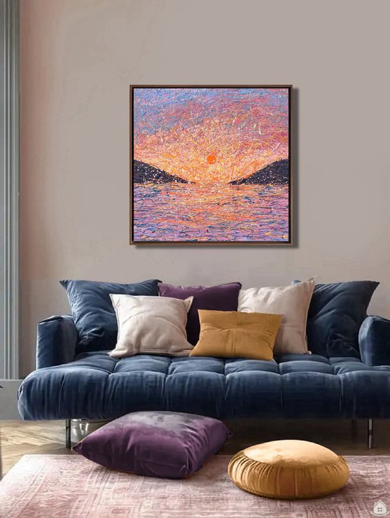 A Moment Held by Sunrise - framed