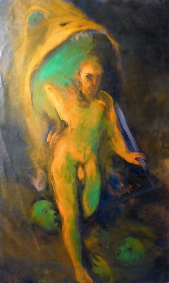 Jonas, oil on canvas 146x89 cm