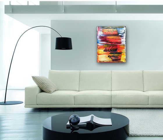 "Ride Into The Sunset" - FREE USA SHIPPING - Original PMS Oil Painting On Canvas - 16 x 20 inches
