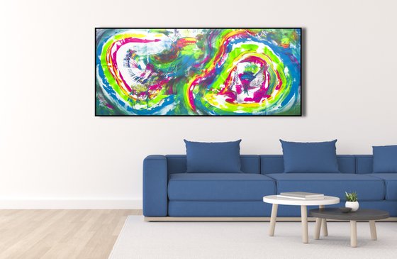 Infinite rainbow, 200x90 cm