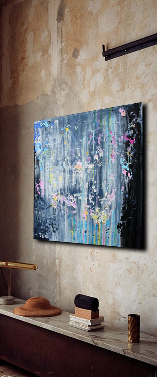 90x90cm /abstract painting /  Abstract 122 by Alex Senchenko