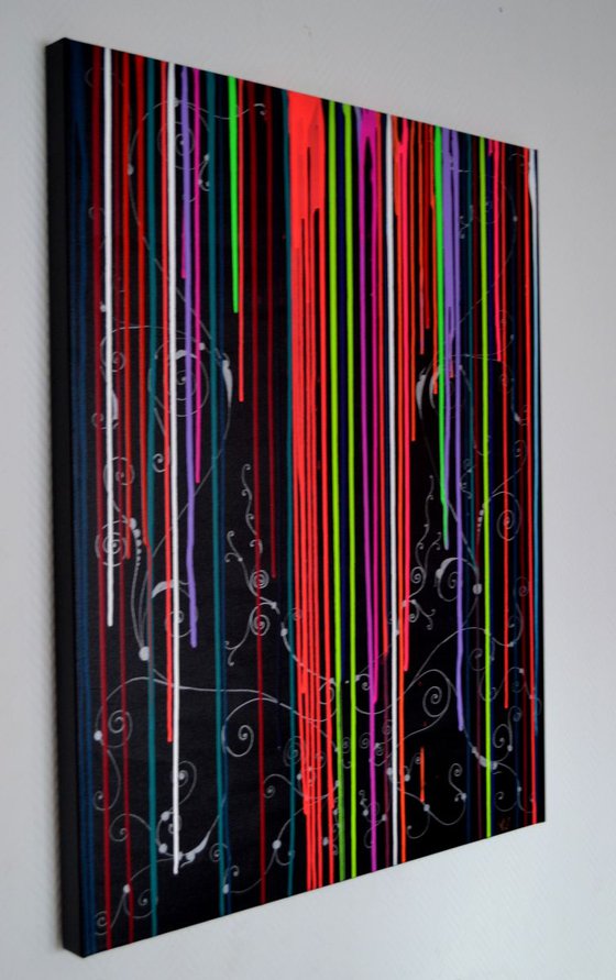 Tears of the Rainbow Large Painting XL - Big Painting - Ready to Hang